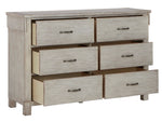 Hollentown Whitewash 6-Drawer Dresser