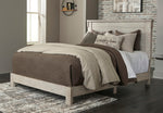 Hollentown Whitewash King Platform Bed