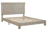 Hollentown Whitewash Queen Platform Bed