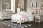 Hollentown Whitewash Twin Platform Bed