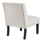 Hughleigh Light Beige Velvet Accent Chair