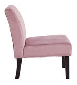 Hughleigh Pink Velvet Accent Chair