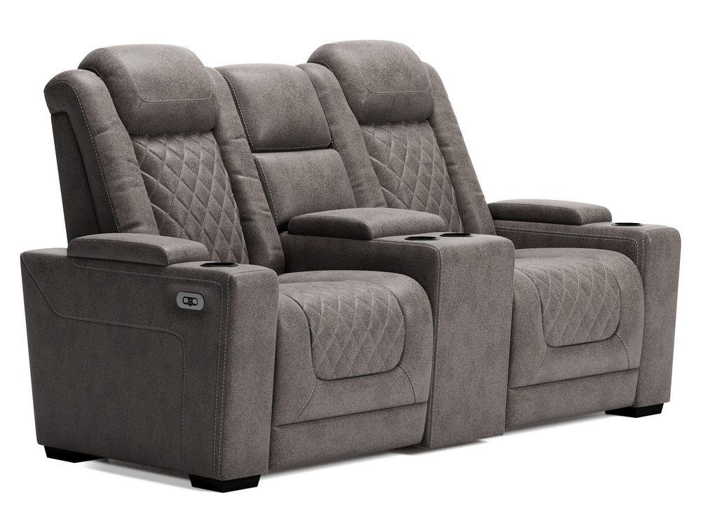 Hyllmont Gray Power Recliner Loveseat