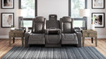 Hyllmont Gray Power Recliner Sofa