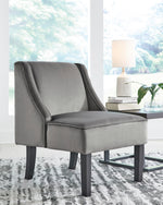 Janesley Gray Velvet Accent Chair