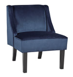 Janesley Navy Velvet Accent Chair