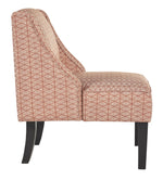 Janesley Orange/Cream Fabric Accent Chair