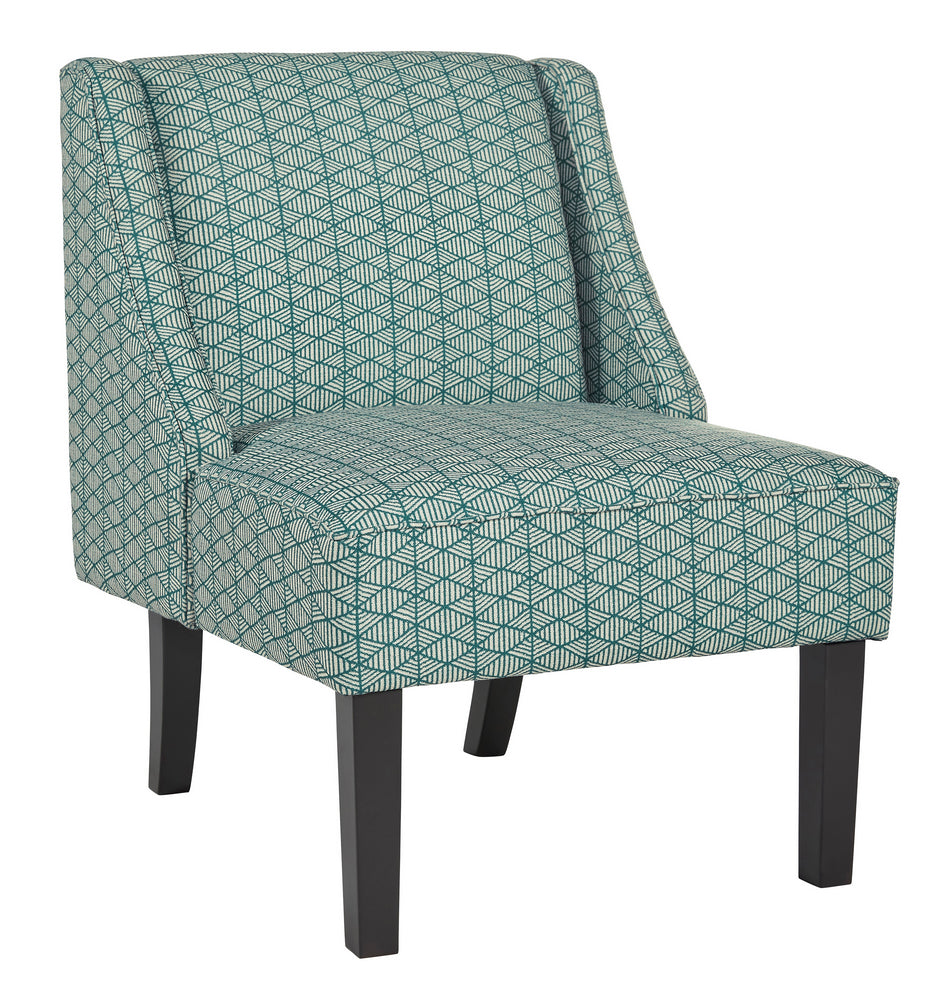 Janesley Teal/Cream Fabric Accent Chair