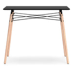 Jaspeni Black/Natural Home Office Desk