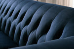 Josanna Navy Fabric Loveseat