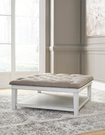 Kanwyn Whitewash Wood Ottoman Coffee Table