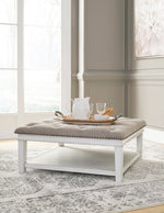 Kanwyn Whitewash Wood Ottoman Coffee Table