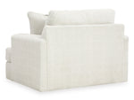 Signature Design Karinne Linen Plush Fabric Chair and a Half