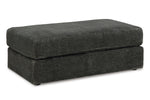 Signature Design Karinne Smoke Plush Fabric Oversized Accent Ottoman