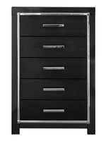 Kaydell Black Wood 5-Drawer Chest