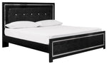 Kaydell Black Wood King Panel Bed