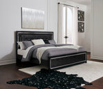 Kaydell Black Wood King Panel Bed