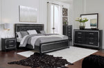 Kaydell Black Wood King Panel Bed