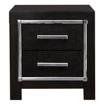 Kaydell Black Wood 2-Drawer Nightstand