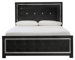 Kaydell Black Wood Queen Panel Bed