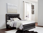 Kaydell Black Wood Queen Panel Bed