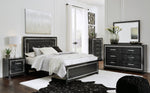 Kaydell Black Wood Queen Panel Bed