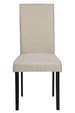 Kimonte 2 Beige Fabric/Dark Brown Wood Side Chairs