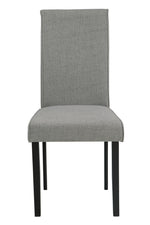 Kimonte 2 Gray Fabric/Dark Brown Wood Side Chairs