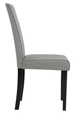 Kimonte 2 Gray Fabric/Dark Brown Wood Side Chairs