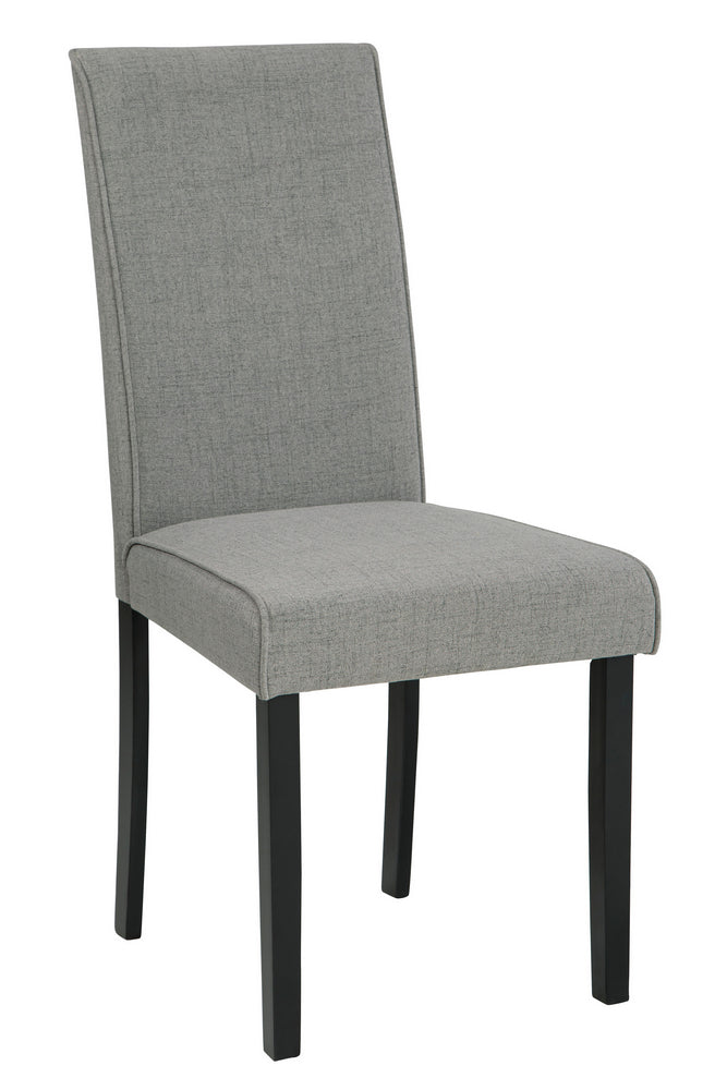 Kimonte 2 Gray Fabric/Dark Brown Wood Side Chairs