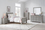 Kordasky Gray Wood 2-Drawer Nightstand