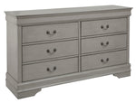 Kordasky Gray Wood 6-Drawer Dresser