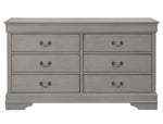 Kordasky Gray Wood 6-Drawer Dresser