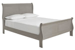 Kordasky Gray Wood Queen Sleigh Bed