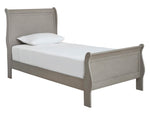 Kordasky Gray Wood Twin Sleigh Bed