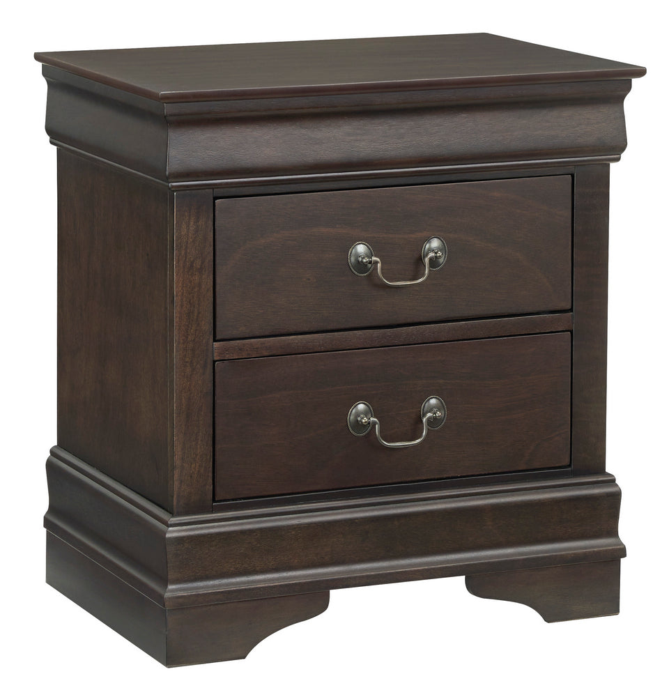 Leewarden Dark Brown 2-Drawer Nightstand