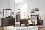 Leewarden Dark Brown 2-Drawer Nightstand