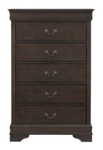 Leewarden Dark Brown 5-Drawer Chest