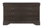 Leewarden Dark Brown 6-Drawer Dresser