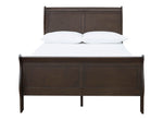 Leewarden Dark Brown Full Sleigh Bed