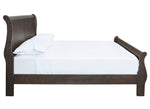 Leewarden Dark Brown Full Sleigh Bed