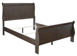 Leewarden Dark Brown Full Sleigh Bed