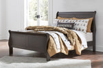 Leewarden Dark Brown Full Sleigh Bed