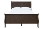 Leewarden Dark Brown Queen Sleigh Bed