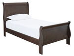 Leewarden Dark Brown Twin Sleigh Bed