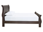 Leewarden Dark Brown Twin Sleigh Bed