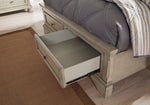 Lettner Light Gray Full Sleigh Storage Bed