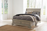 Lettner Light Gray Full Sleigh Storage Bed