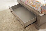 Lettner Light Gray Twin Sleigh Storage Bed