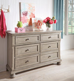 Lettner Light Gray Youth 6-Drawer Dresser